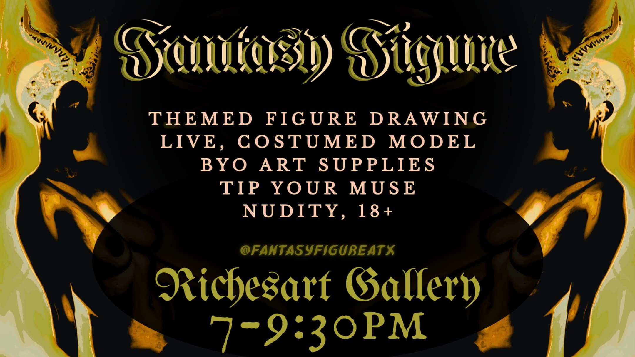 Fantasy Figure ATX: Live, Nude Model Fantasy-Themed - Short Pose Drawing