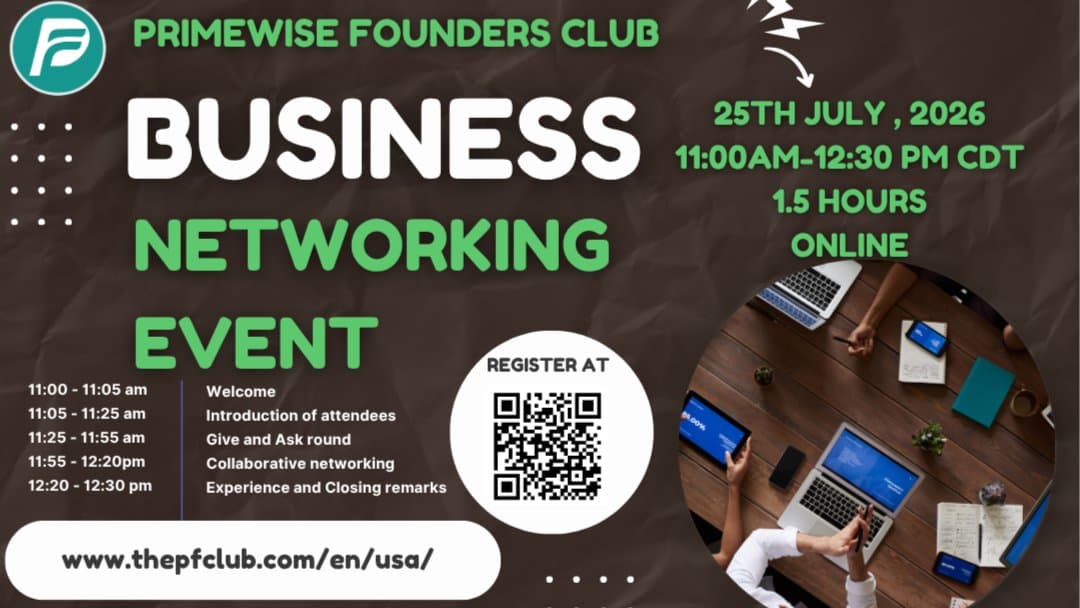 Primewise Founders Club Networking Event- Austin