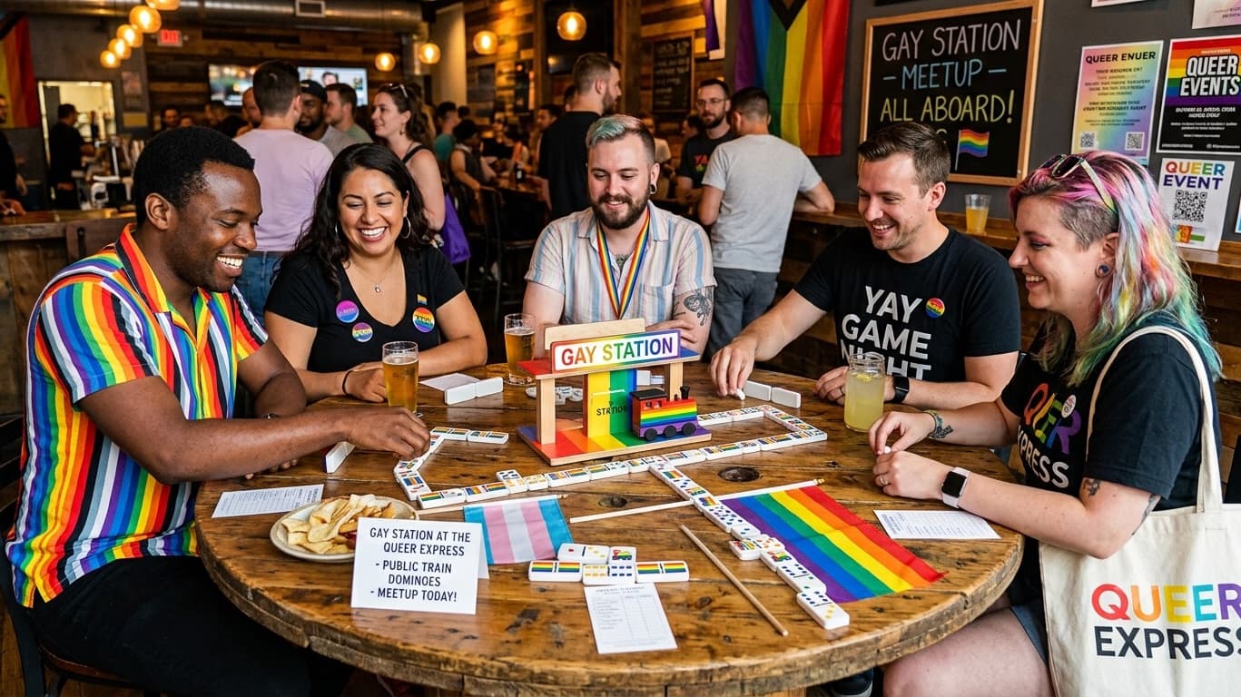 Mexican Train Dominoes at the Gay Station